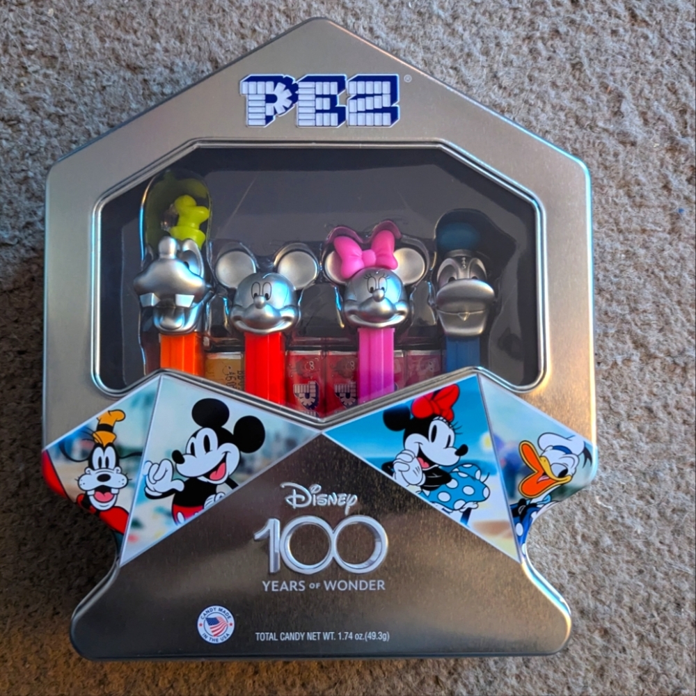 Disney 100 years PEZ in Collectible Tin